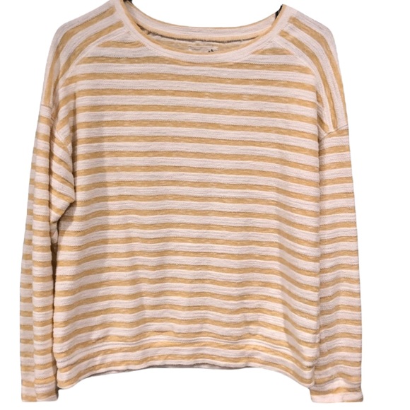 Caslon (Nordstrom) Yellow/White Sweatshirt - Picture 1 of 8